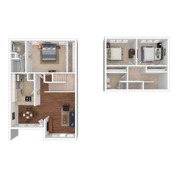 3 Bed + 2 Bath Townhome