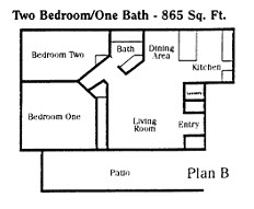 2 Bed + 1 Bath